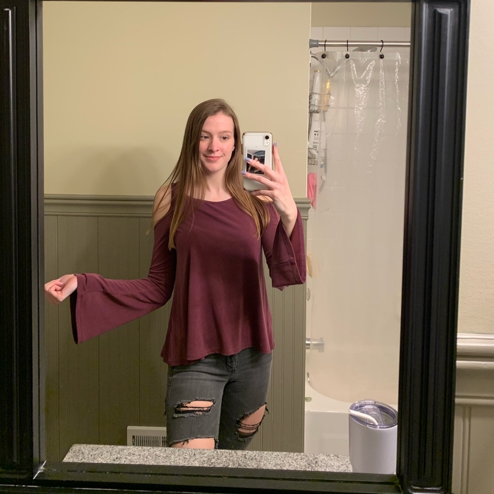 Aeropostale Burgandy Long Sleeve